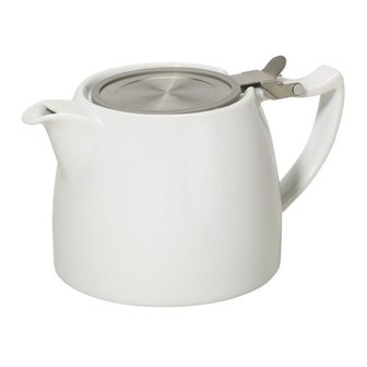 Theepot met rvs deksel en zeef