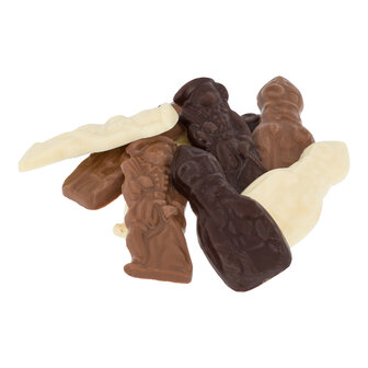 Sinterklaas chocolade melk, puur en wit 