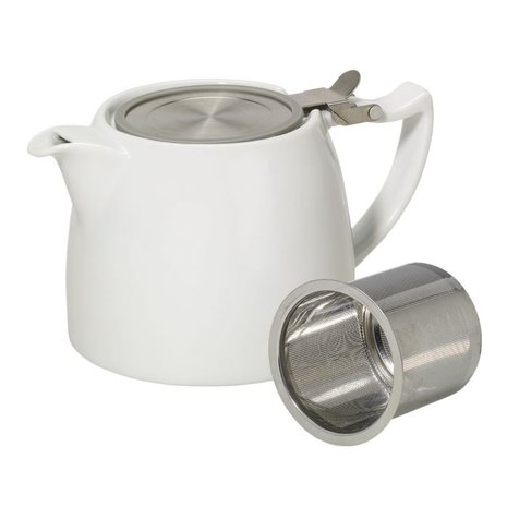 Theepot met rvs deksel en zeef