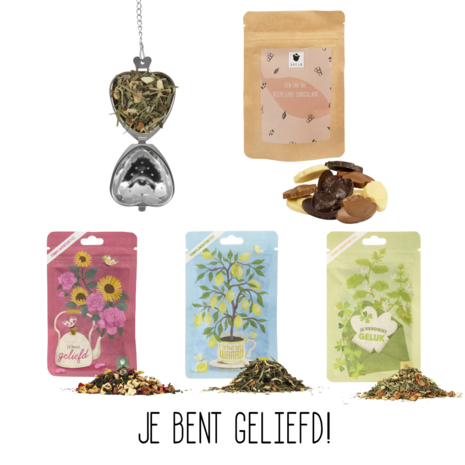 Je bent geliefd - thee & chocolade