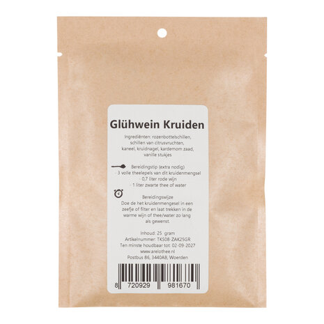 Bereidingsadvies Glühwein 