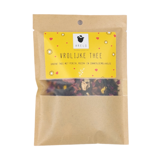 Vrolijke thee cadeau zakje 25 gram