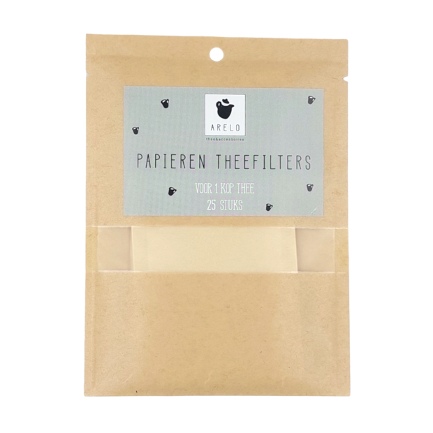 Papieren theefilters 25 stuks