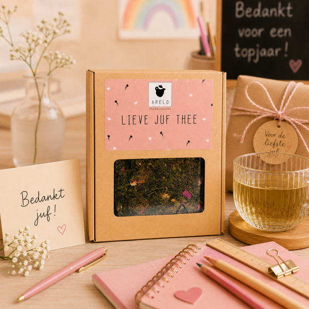 Lieve juf thee doosje sfeer