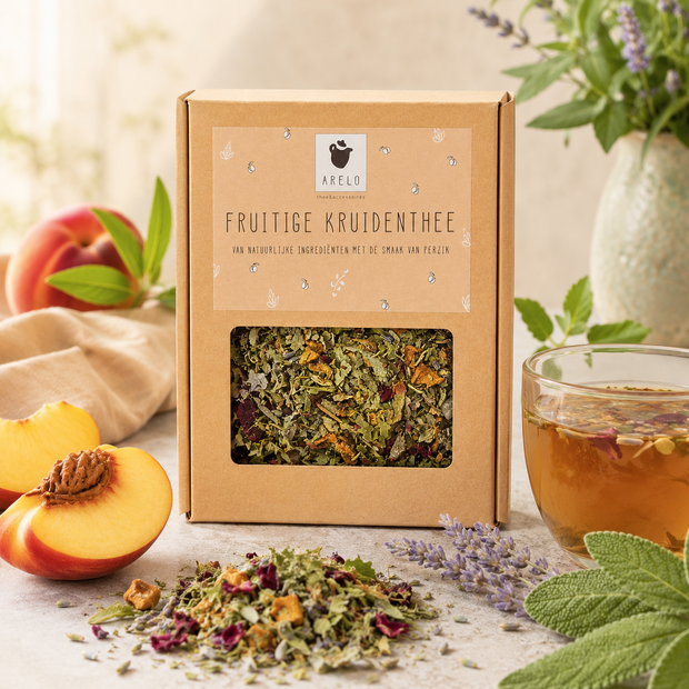 Fruitige kruidenthee doosje sfeer